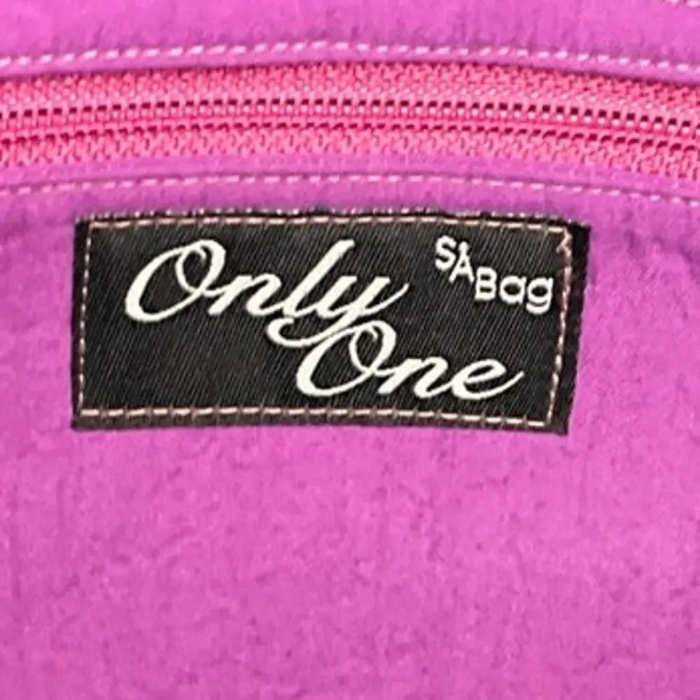 Only One SA Handbag Purple Multicolor Crossbody Satchel Boho Purse Bag